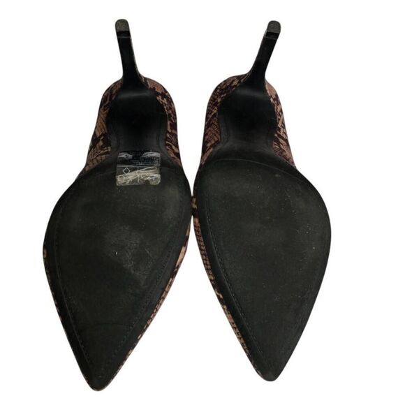 H&M BEIGE & BLACK SNAKE PRINT HEELS SZ.7 NWOT. - Picture 9 of 10